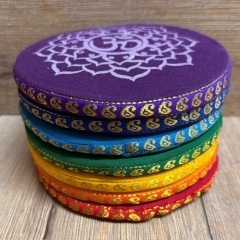 Klangschale - Kissen Chakra 7er Set - flach aus Polyester - 14,5cm