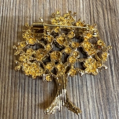 Brosche - Baum mit Strasssteinen - Aetherwelt