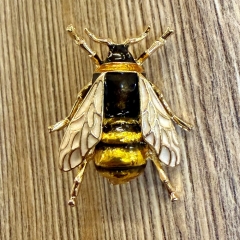Brosche - Hummel mit Strasssteinen - Aetherwelt