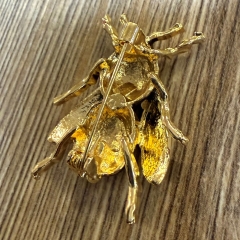 Brosche - Hummel mit Strasssteinen - Aetherwelt