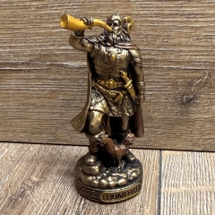 Statue - Heimdall Miniatur - nordischer Gott Wächter der Regenbogenbrücke - bronziert - Dekoration - Ritualbedarf
