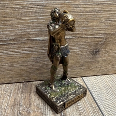 Statue - Dionysos Miniatur - griechischer Gott des Weines - bronziert - Dekoration - Ritualbedarf
