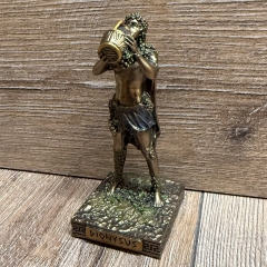 Statue - Dionysos Miniatur - griechischer Gott des Weines - bronziert - Dekoration - Ritualbedarf