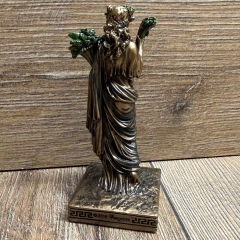 Statue - Demeter Miniatur - griechische Göttin der Fruchtbarkeit - bronziert - Dekoration - Ritualbedarf