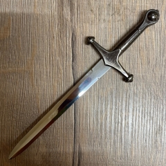 Waffen Deko - Brieföffner - War of Thrones - Eis mit Ständer, symmetrische Stahlklinge