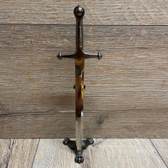 Waffen Deko - Brieföffner - War of Thrones - Eis mit Ständer, symmetrische Stahlklinge