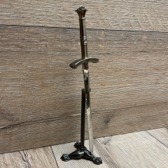 Waffen Deko - Brieföffner - War of Thrones - Winter mit Ständer, symmetrische Stahlklinge