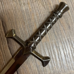 Waffen Deko - Brieföffner - War of Thrones - mit Ständer, symmetrische Stahlklinge