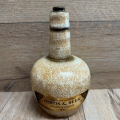 LARP - Waffe - Flasche/ Metflasche mit Etikett Birds & Bees - braun meliert