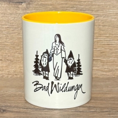 Bad Wildungen - Tasse aus Keramik - Bad Wildungen Schneewittchen - gelb oder schwarz