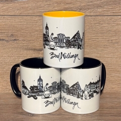 Bad Wildungen - Tasse aus Keramik - Bad Wildungen Highlights - gelb oder schwarz