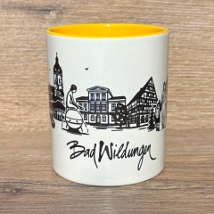 Bad Wildungen - Tasse aus Keramik - Bad Wildungen Highlights - gelb oder schwarz