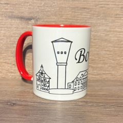 Borken - Tasse aus Keramik - Borken (Hessen) Highlights - rot oder schwarz