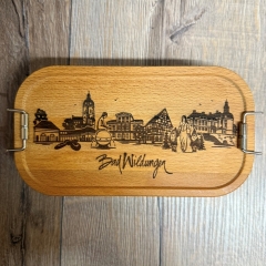 Bad Wildungen - Eco Click Lunchbox Weißblech mit Holz-Deckel - 750ml - Highlights