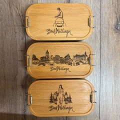 Bad Wildungen - Eco Click Lunchbox Weißblech mit Holz-Deckel - 750ml - Highlights