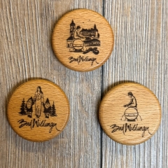 Bad Wildungen - Magnet Holz - 40mm - Schneewittchen - Kühlschrankmagnet
