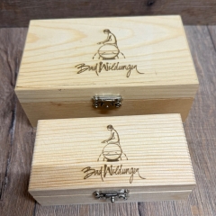 Bad Wildungen - Holzkiste natur - Größe 2 - 15x9x6cm - Nymphe