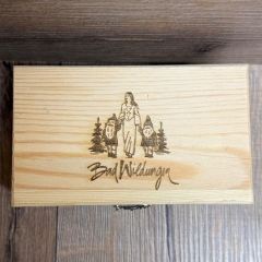 Bad Wildungen - Holzkiste natur - Größe 2 - 15x9x6cm - Schneewittchen