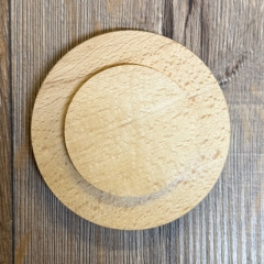 Bad Wildungen - Holz Deckel - Buche unbehandelt - Trinkglas/ Bierkrug/ Bierdeckel - 10cm - Nymphe