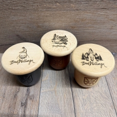 Bad Wildungen - Holz Deckel - Buche unbehandelt - Trinkglas/ Bierkrug/ Bierdeckel - 10cm - Highlights hochkant