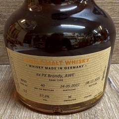 Whisky - St.Kilian - Whisky-Gilde Edition - 06 Manannán 2022-2025- Ex PX Brandy AWE mild - 57,3% - 0,5l - limitiert auf 40 Flaschen