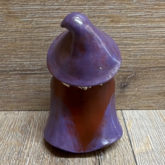 Figur - Mystischer Elfen- Zauberer klein - lila Hut & Kugel groß - neu