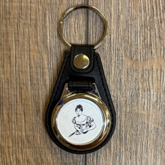 Schlüsselanhänger - McO - Metall & Kunstleder inkl. Einkaufswagenchip - Motiv Bad Wildungen Margaretha von Waldeck