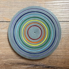 Räucherstäbchen - Halter aus Speckstein - Regenbogen - schwarz - ca. 10cm