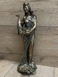 Statue - Fortuna - römische Göttin des Glücks und des Schicksals - Dekoration - Ritualbedarf
