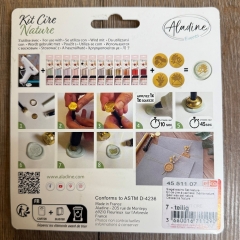 Siegel - Set inkl. Griff mit 4 Einsätzen, Siegelfärber & Siegelwachs - nature