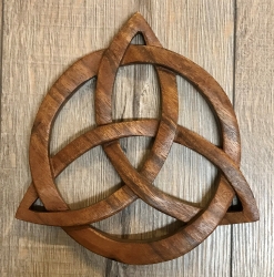 Plaque - Wandschmuck - Echtholz - Knoten des Taliesin