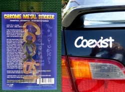 Chrome Aufkleber - Coexist