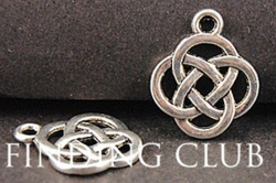 Anhänger - Charm - keltischer Knoten - Zinklegierung - Farbe: Silber