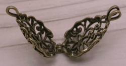 Anhänger Medaillon Fairy Orb/ Feen Kugel - Träne oval klein - altmessing