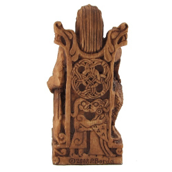 Statue - Freyr sitzend - Seated Freyr - Holzfinish - Dekoration - Ritualbedarf