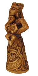 Statue - Frigga Figurine klein - Holzfinish - Dekoration - Ritualbedarf