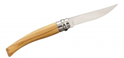 Opinel Slim-Line Rostfrei - Nr. 08 - Oliven-Holz - 11cm
