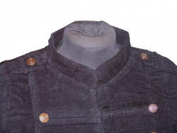 Uniformjacke LC - 6030 Emilia aus Samt, schwarz- Gewandung - Verkleidung - LARP - Karneval - Fasching