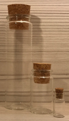 Glas - Glasröhrchen 1,0 ml mit Korken