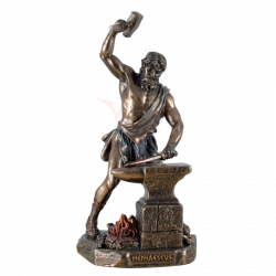 Statue - Hephaistos - griechischer Gott des Feuers - bronziert