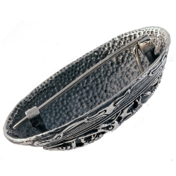 Fibel Brosche - Ovalfibel - Bronze - 2er Set