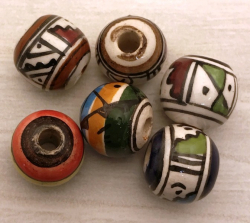 Perlen - Keramikperlen - rund, oval & länglich