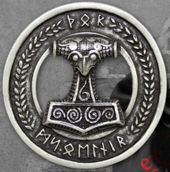 Gürtelschließe/ Buckle - Mjölnir/ Thorshammer - Hartzinn